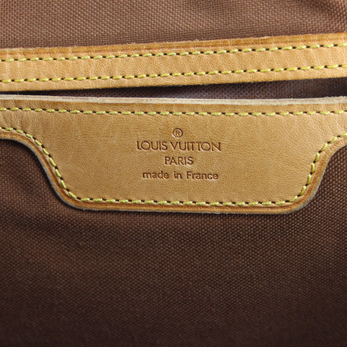 Borsa da viaggio Flanerie in tela monogram e pelle naturale - Detail D3