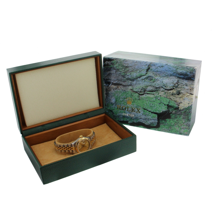 Rolex Oyster Perpetual in gold and stainless steel Ref : 69173 Circa  1987 - Detail D2