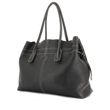 Bolso Cabás Tod's en cuero granulado negro