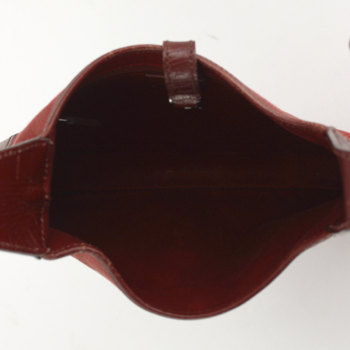 Sac à main Gucci Jackie en toile monogram rouge et cuir bordeaux - Detail D2