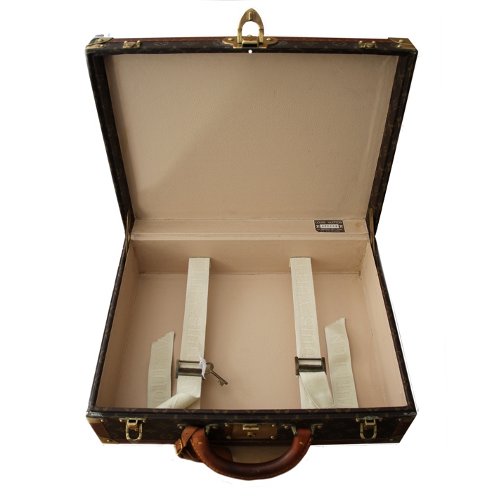 Louis Vuitton Valise Cotteville en toile et cuir monogram avec garniture doré - Detail D1