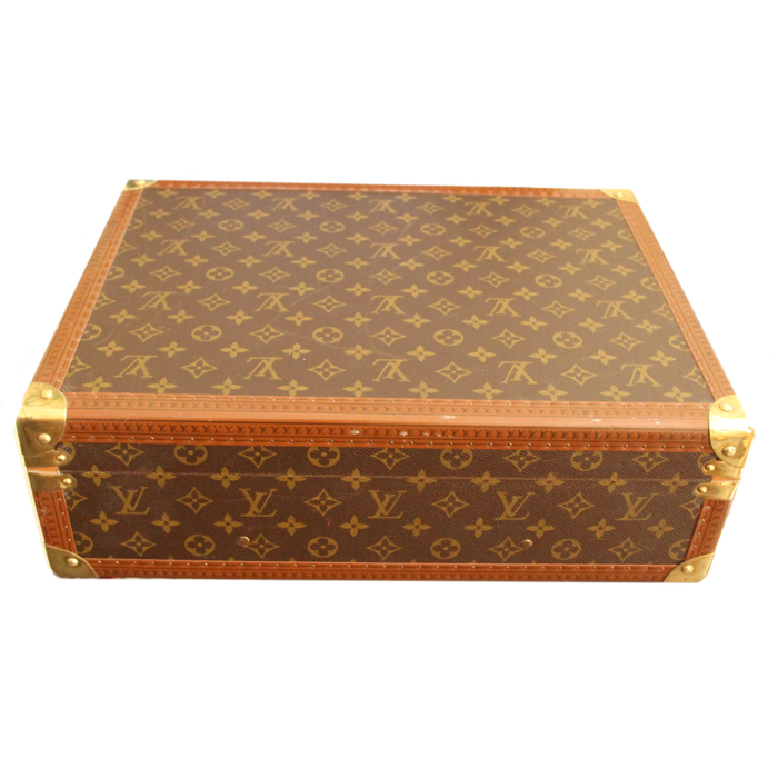 Louis Vuitton Valise Cotteville en toile et cuir monogram avec garniture doré - Detail D5