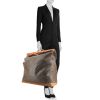 Sac de voyage Louis Vuitton Steamer Bag - Travel Bag en toile monogram et cuir naturel - Detail D1 thumbnail