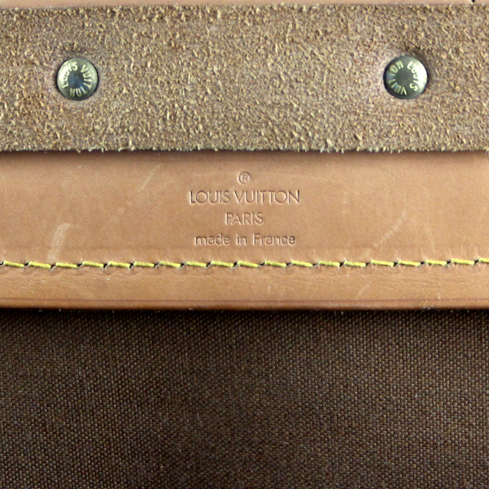 Borsa da viaggio Louis Vuitton Steamer Bag - Travel Bag in tela monogram e pelle naturale - Detail D3