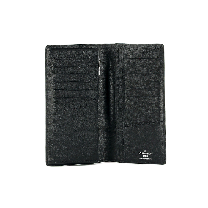 Louis Vuitton wallet Brazza in black damier canvas - Detail D1