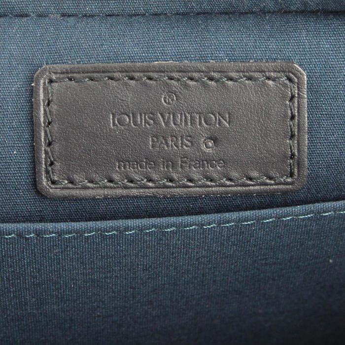 Borsa bisaccia Louis Vuitton in tela monogram e pelle blu - Detail D3