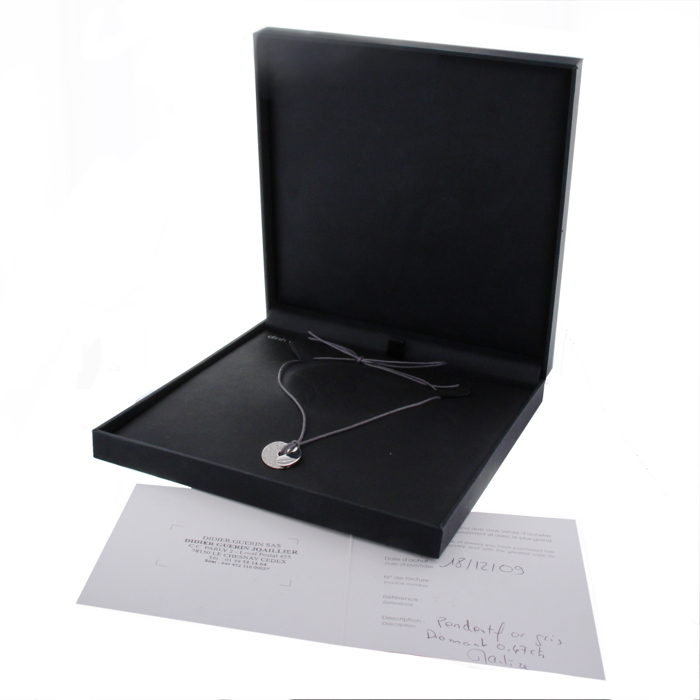 Ciondolo Dinh Van Double Sens in oro bianco e diamanti - Detail D3