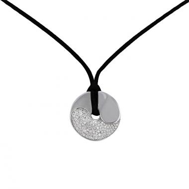 Dinh Van Double Sens pendant in white gold and diamonds