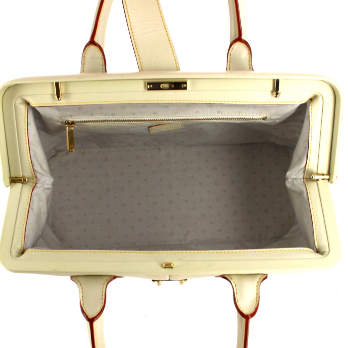 Sac à main Louis Vuitton L'Ingénieux en cuir suhali blanc - Detail D2
