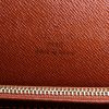 Borsa Louis Vuitton in tela cerata con motivo a scacchi ebano e pelle marrone - Detail D3 thumbnail