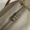Salvatore Ferragamo shopping bag in canvas and beige leather - Detail D5 thumbnail