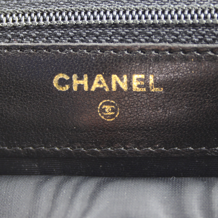 Chanel card wallet in black leather - Detail D3