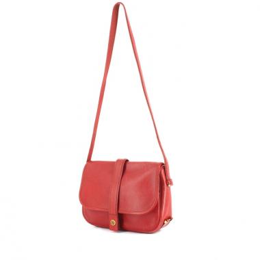 Bolso zurrón Hermes en cuero Courchevel rojo
