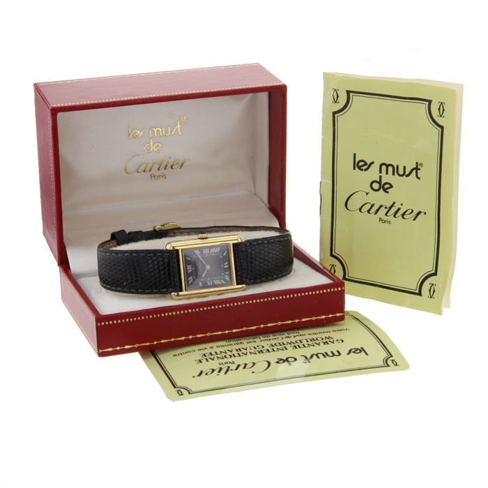 Cartier Tank watch in vermeil - Detail D2