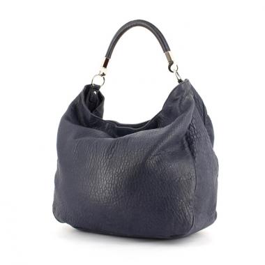 Bolso de mano Saint Laurent Roady en cuero granulado azul