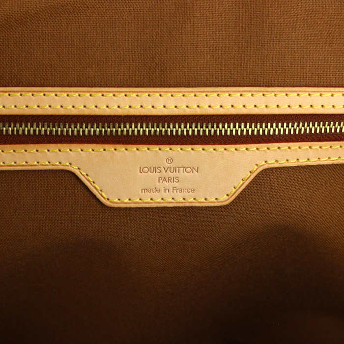 Porta-documentos Louis Vuitton en lona Monogram y cuero natural - Detail D3