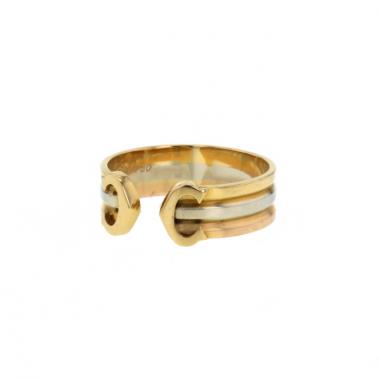Cartier C De Cartier open ring in yellow gold,  pink gold and white gold