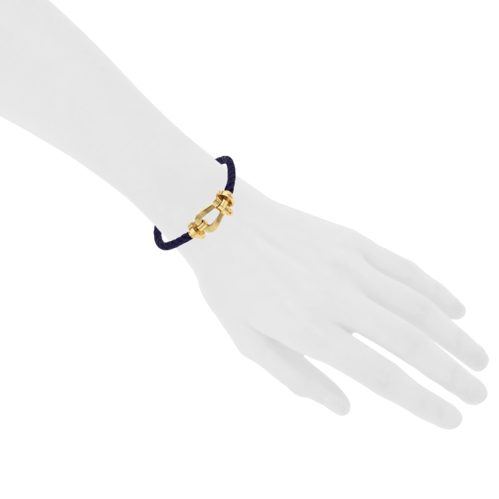 Bracelet Fred Force 10 grand modèle en or jaune et acier - Detail D1