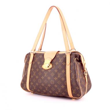 Bolso de mano Louis Vuitton Stresa en lona Monogram y cuero natural