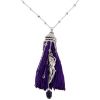 Boucheron Exquises confidences long necklace in white gold,  sapphires and amethyst and in diamonds - 00pp thumbnail