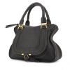 Chloé Marcie medium model handbag in black grained leather - 00pp thumbnail