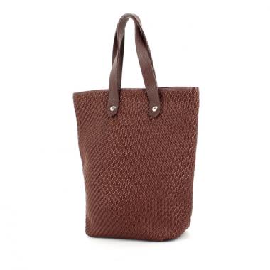 Bolso Cabás Hermes en lona marrón