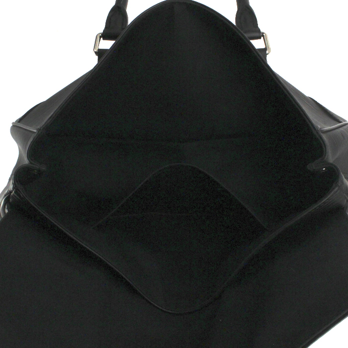 Bolso de mano Louis Vuitton Bowling en cuero Epi negro - Detail D2