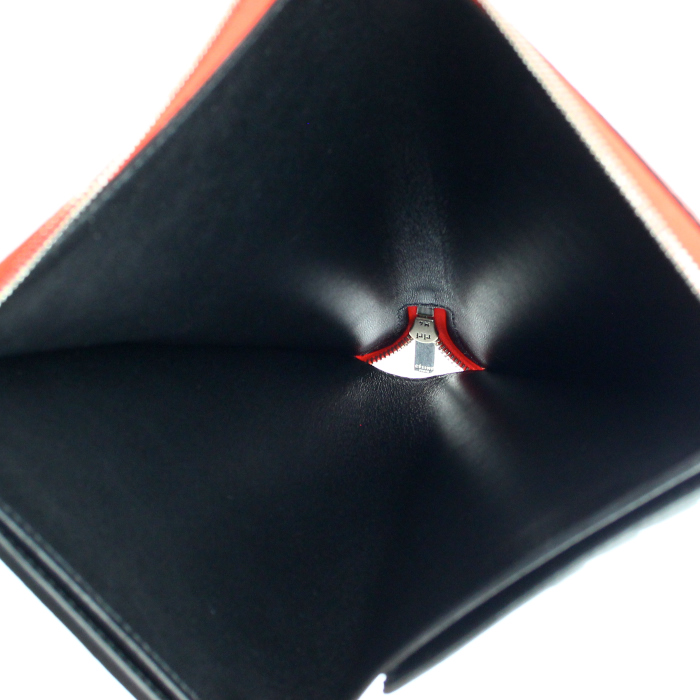 Portefeuille Celine en cuir grainé corail - Detail D3