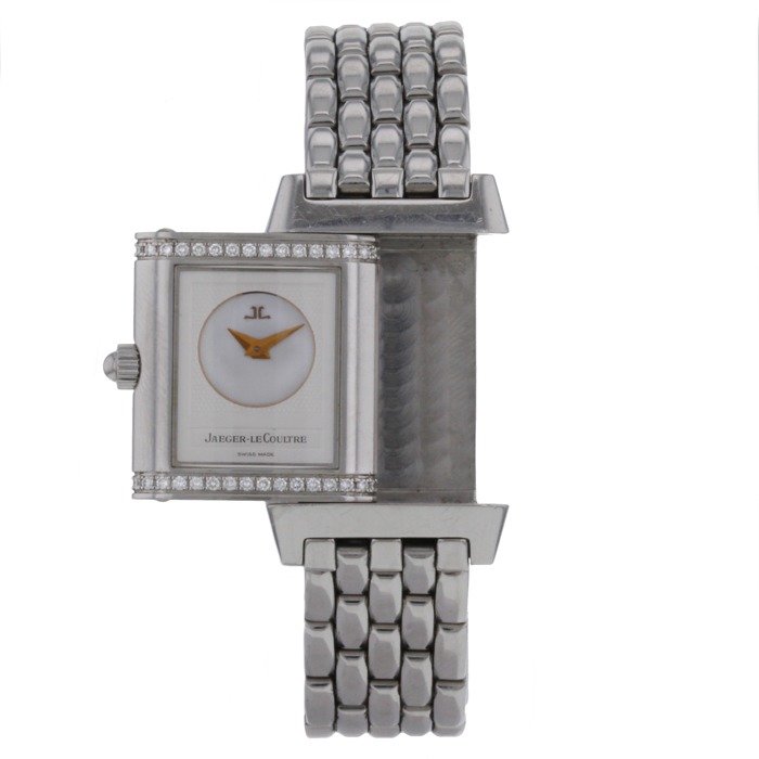 Jaeger Lecoultre Reverso-Duetto watch in stainless steel Ref: 166.8.11 Circa 2000 - Detail D2