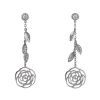 Chanel Camelia large model pendants earrings in white gold and diamonds - 00pp thumbnail