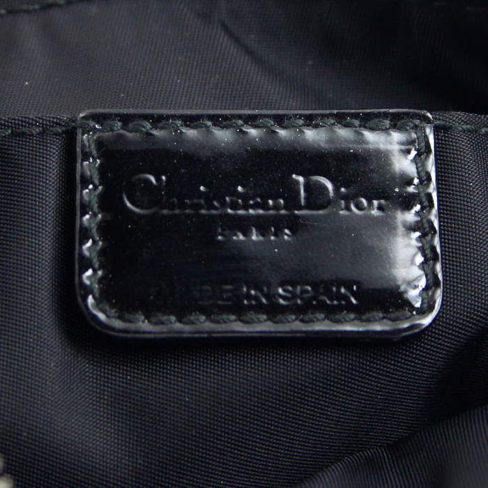 Sac à main Dior en cuir vernis noir - Detail D3