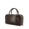 Hermes Sac En Vie handbag in brown crocodile - 00pp thumbnail