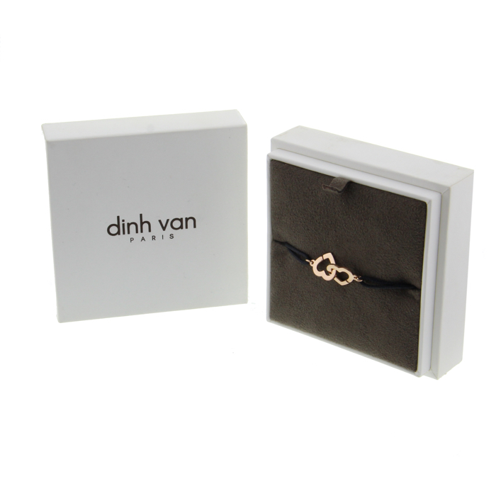 Dinh Van Double Coeur bracelet in pink gold - Detail D2