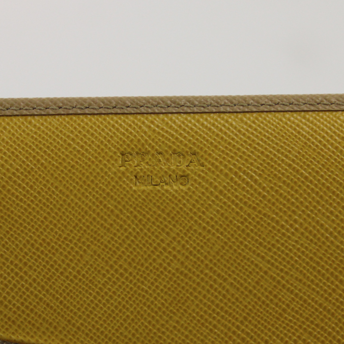 Portefeuille en cuir beige - Detail D4