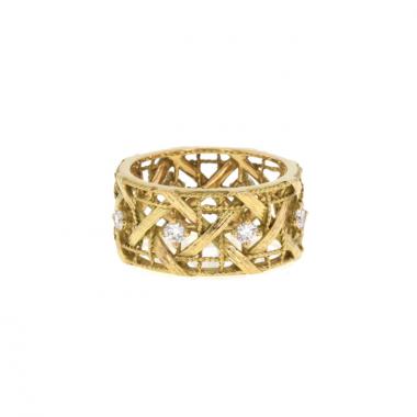 Dior My Dior large model ring in yellow gold and diamonds