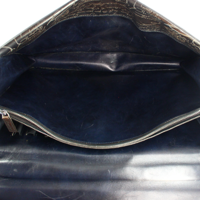 Borsa portadocumenti Berluti in pelle marrone - Detail D3