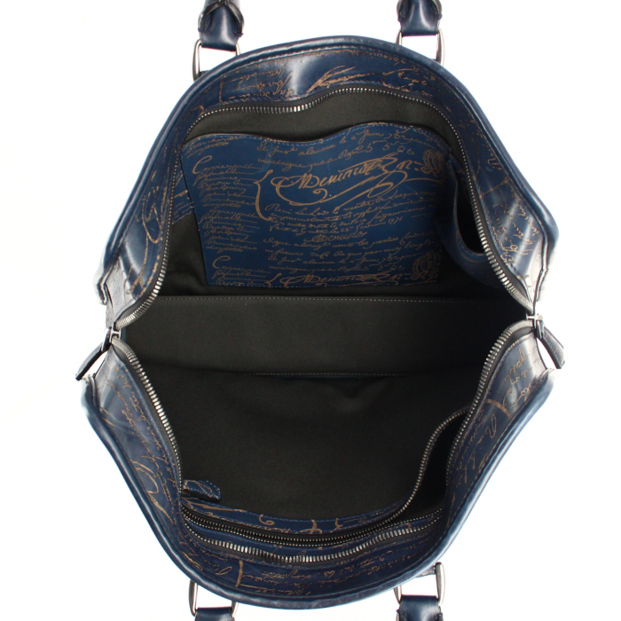 Borsa portadocumenti Berluti in pelle blu - Detail D2