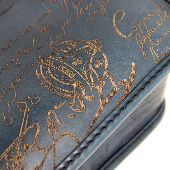 Porte-documents Berluti en cuir bleu - Detail D3