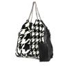 Stella McCartney large model handbag in black and white synthetic furr and black satiny canvas - 00pp thumbnail