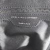Stella McCartney large model handbag in black and white synthetic furr and black satiny canvas - Detail D3 thumbnail