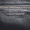 Sac à main Celine Luggage en cuir noir et bleu et toile beige - Detail D3 thumbnail