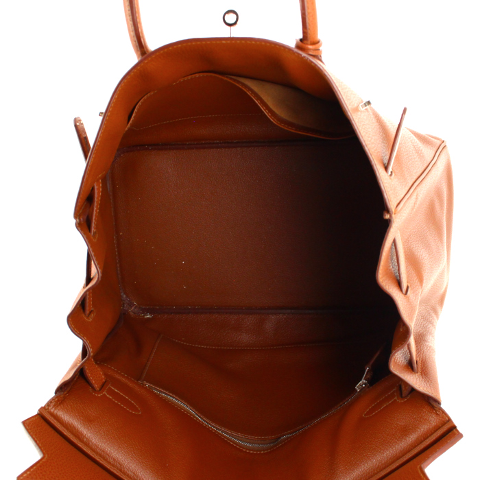 Hermes Birkin 35 cm handbag in brown togo leather - Detail D2