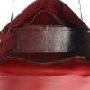 Bolso de mano Hermes Monaco en cuero box color burdeos - Detail D3 thumbnail
