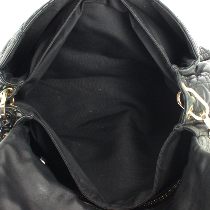 Dior Miss Dior handbag in black quilted leather - Detail D2