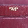 Bolso de mano Hermes Ring en cuero color burdeos - Detail D4 thumbnail