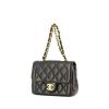 Chanel small model handbag in black quilted leather - 00pp thumbnail