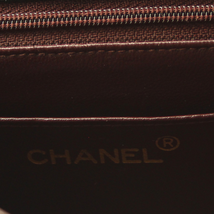 Chanel small model handbag in black quilted leather - Detail D3
