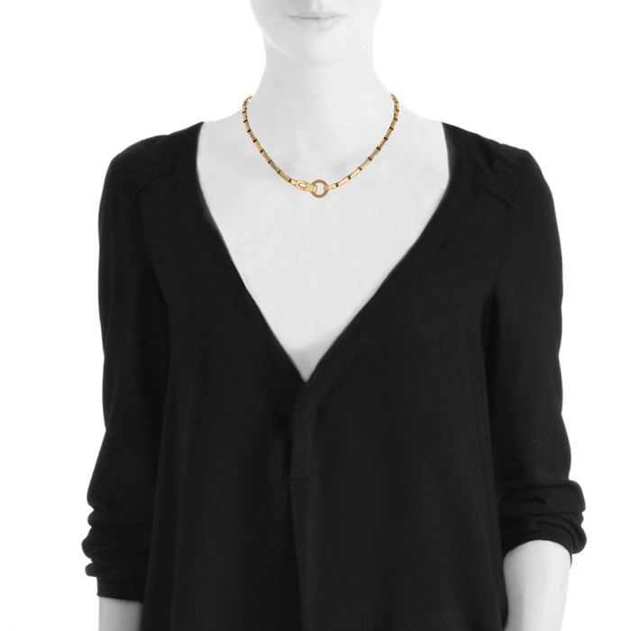Collier Cartier Agrafe en or jaune - Detail D1