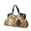 Cartier Marcello handbag in furr and brown lizzard - 00pp thumbnail