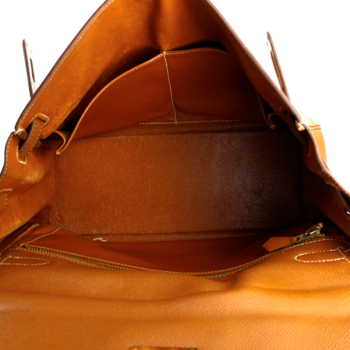 Sac à main Hermes Kelly 32 cm en cuir epsom gold - Detail D3